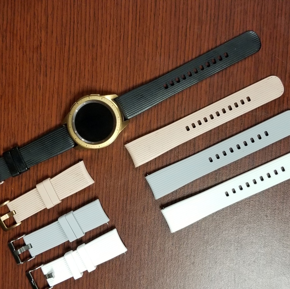 Samsung Galaxy Watch, 42mm, Rose Gold + Straps